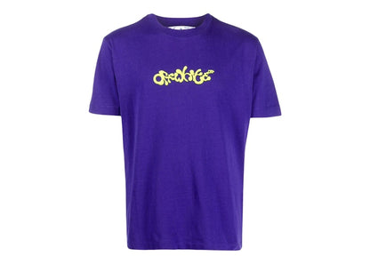 OFF-WHITE Opposite Arrow Logo-Print Slim Tee Purple/White/Yellow