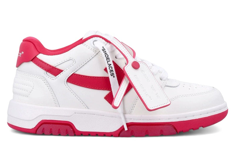 OFF-WHITE Out Of Office OOO Low Top White Fuchsia (Women's)