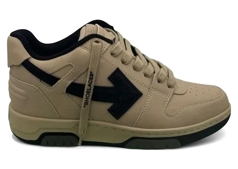 OFF-WHITE Out Of Office OOO Low Tops Beige Black