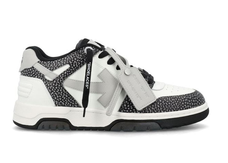 OFF-WHITE Out Of Office OOO Low Tops Black Grey
