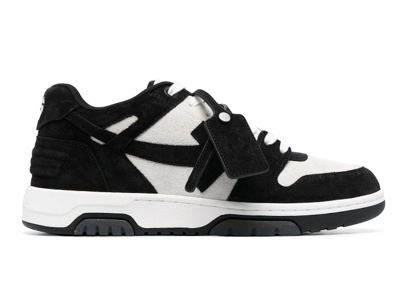 OFF-WHITE Out Of Office OOO Low Tops Black White Suede