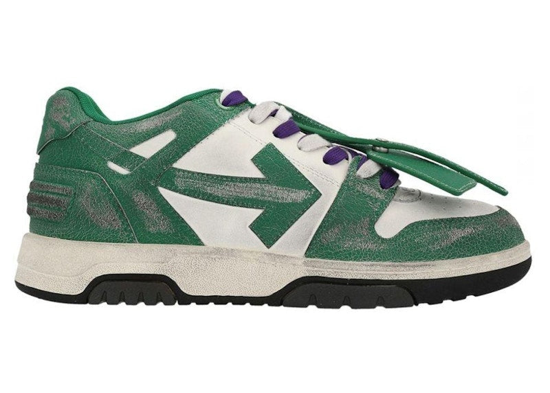 OFF-WHITE Out Of Office OOO Low Tops Green White Vintage