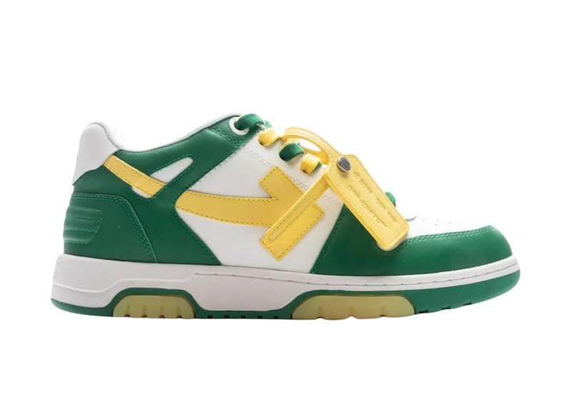 OFF-WHITE Out Of Office OOO Low Tops Green Yellow