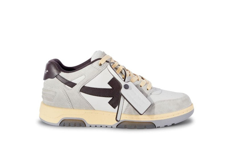 OFF-WHITE Out Of Office OOO Low Tops Light Grey Anthracite