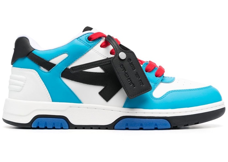 OFF-WHITE Out Of Office OOO Low Tops White Arctic Blue Red