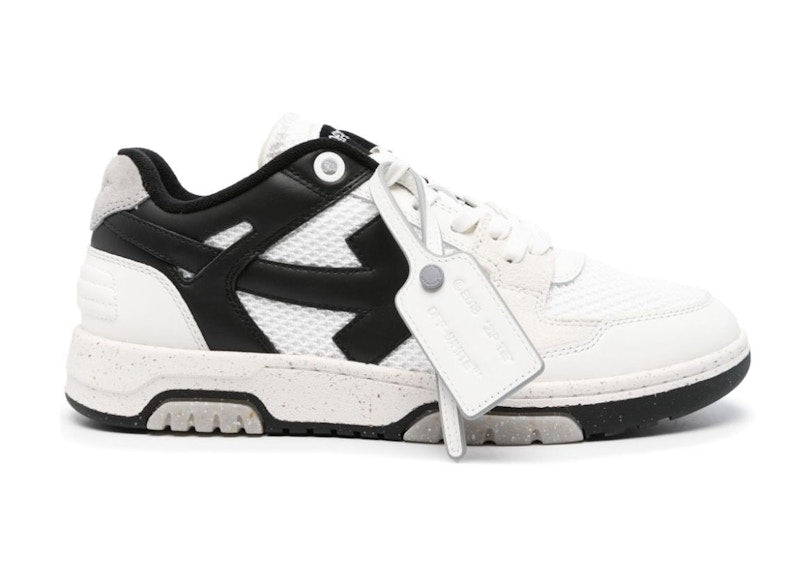 OFF-WHITE Out Of Office OOO Low Tops White Black