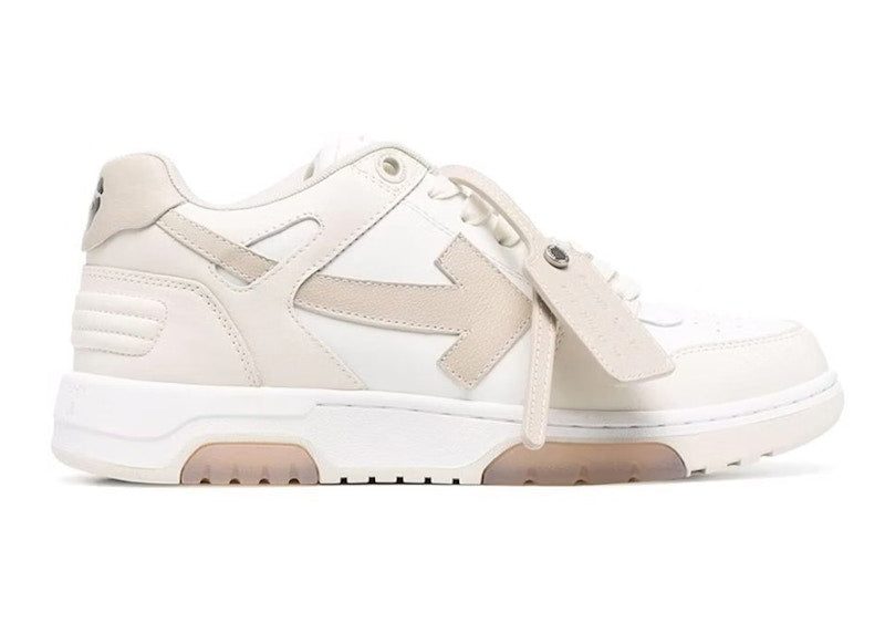 OFF-WHITE Out Of Office OOO Low Tops White Light Beige