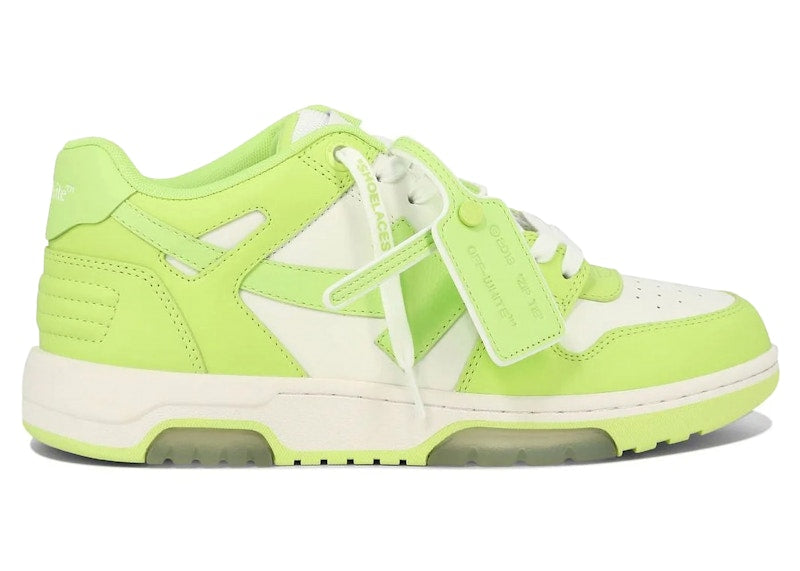 OFF-WHITE Out Of Office OOO Low Tops White Light Green