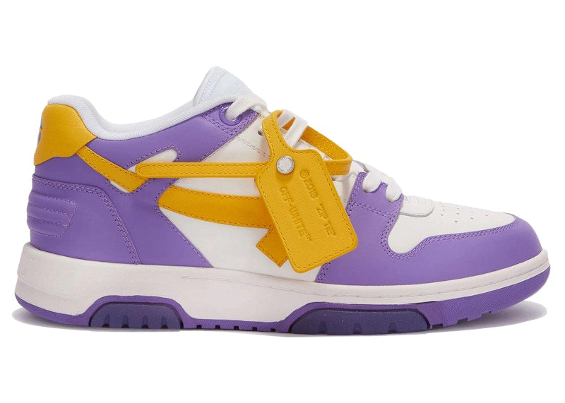 OFF-WHITE Out Of Office OOO Low Tops White Purple Yellow (Women's)