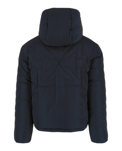 OFF-WHITE Outline Diag Quote Puffer Jacket (OMED039S-FAB001-4601) Black