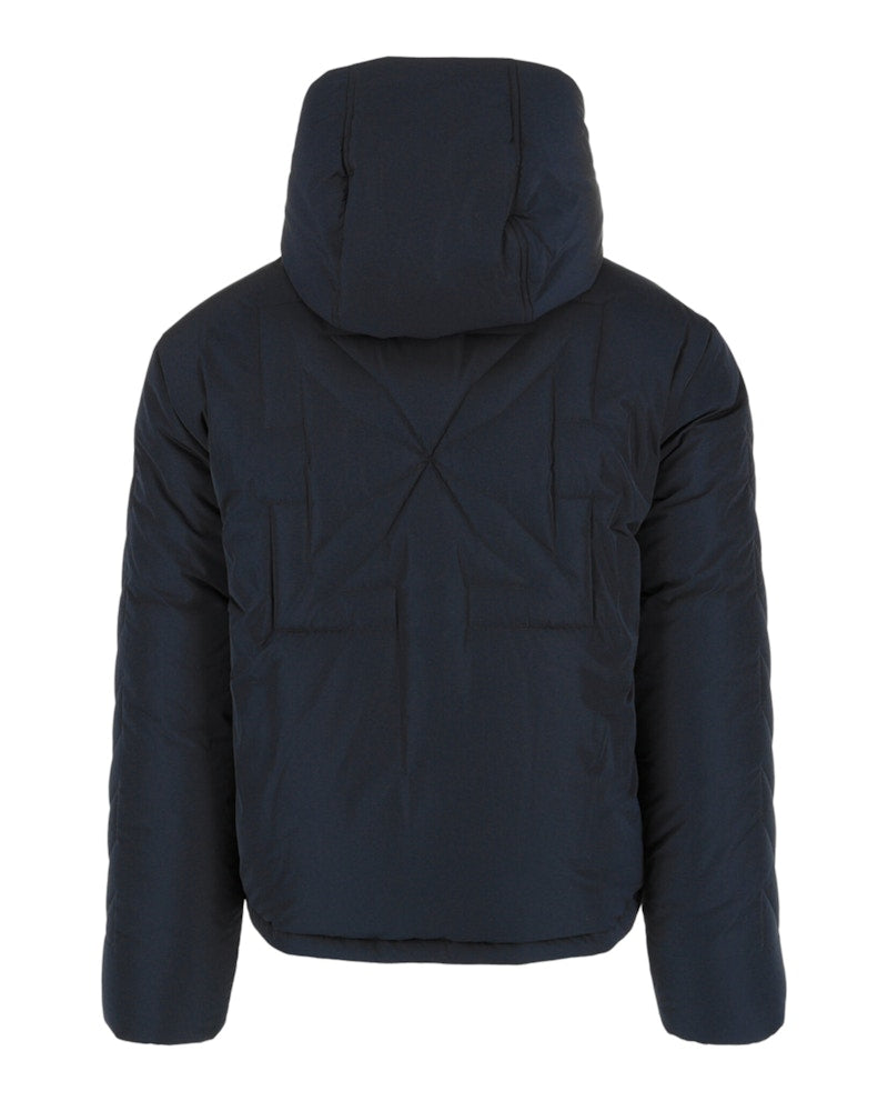 OFF-WHITE Outline Diag Quote Puffer Jacket (OMED039S-FAB001-4601) Black