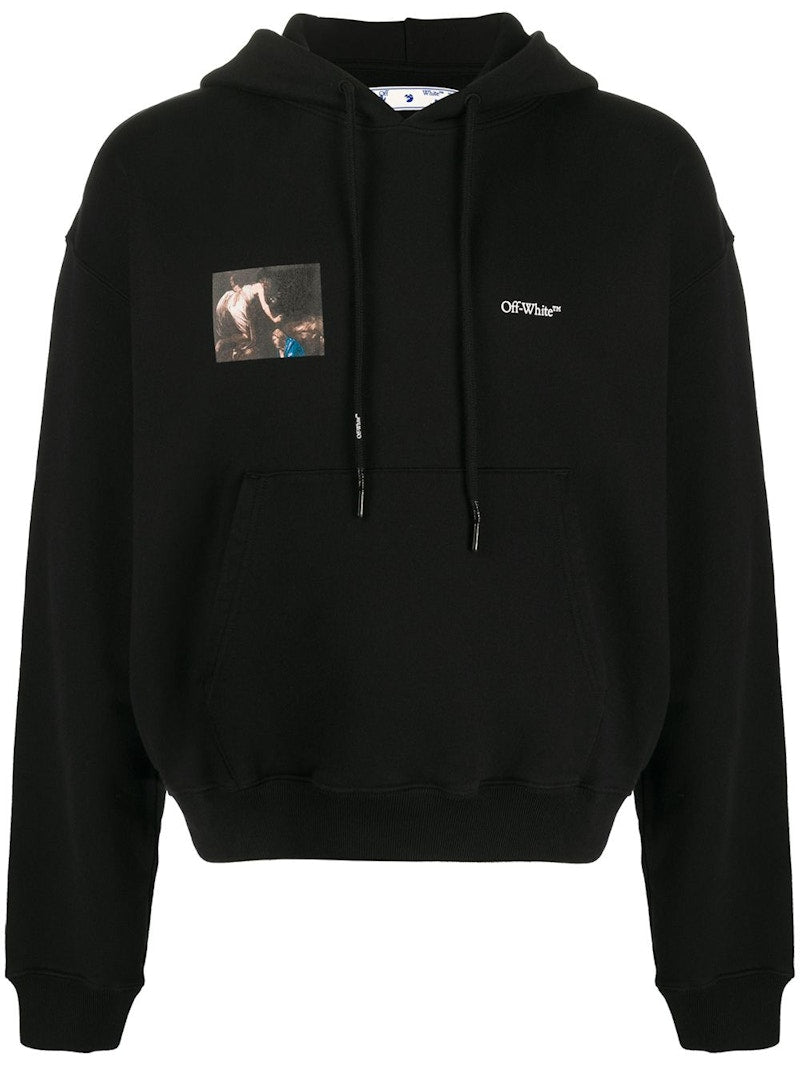OFF-WHITE Oversize Fit Caravaggio Angel Hoodie Black/Black