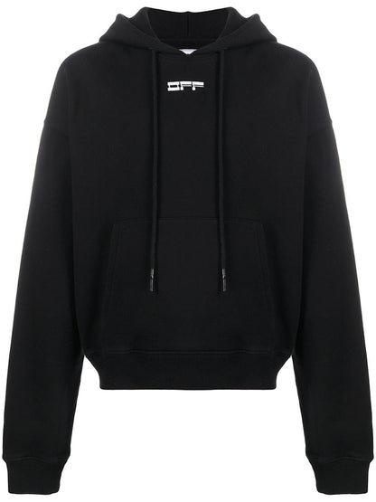 OFF-WHITE Oversize Fit Masked Face Hoodie Black/White