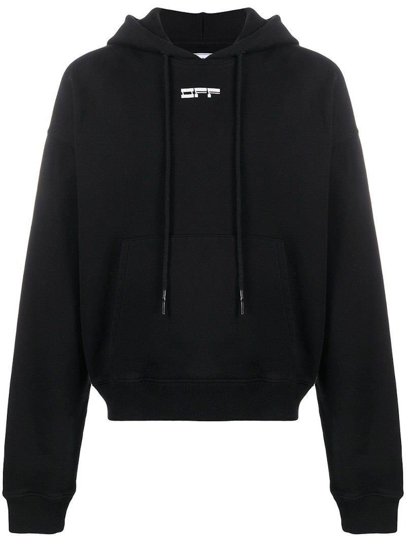 OFF-WHITE Oversize Fit Masked Face Hoodie Black/White