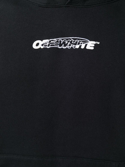 OFF-WHITE Oversize Fit Painters Hoodie Black/White