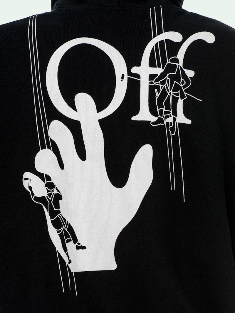 OFF-WHITE Oversize Fit Painters Hoodie Black/White