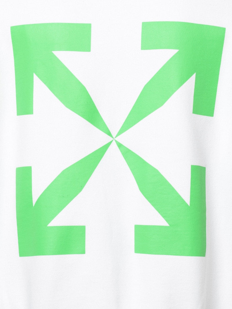 OFF-WHITE Oversize Fit Pascal Arrow Hoodie White/Green