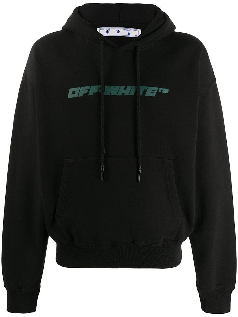 OFF-WHITE Oversize Fit Trellis Worker Hoodie Black/Green