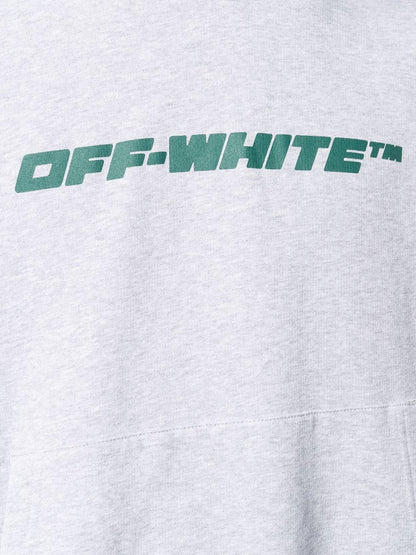 OFF-WHITE Oversize Fit Trellis Worker Hoodie Melange Grey