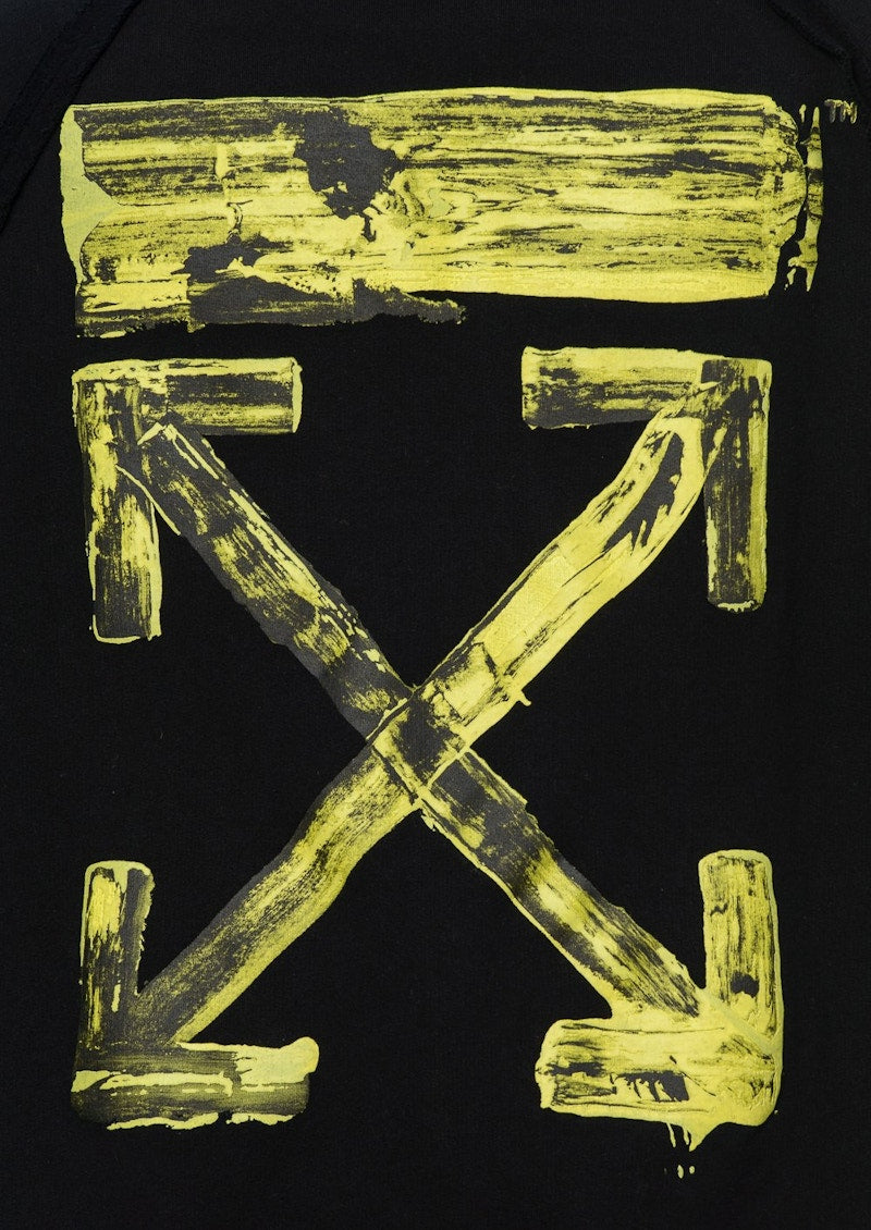 OFF-WHITE Oversized Acrylic Arrows Hoodie Black/Yellow