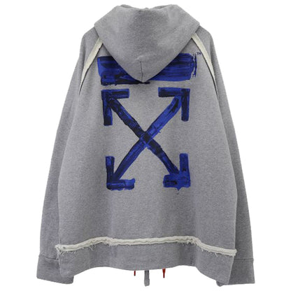 OFF-WHITE Oversized Acrylic Arrows Hoodie Grey/Blue