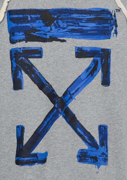 OFF-WHITE Oversized Acrylic Arrows Hoodie Grey/Blue