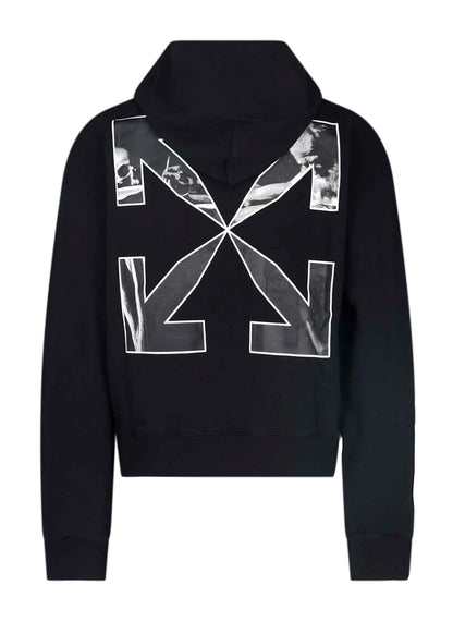 OFF-WHITE Oversized Caravaggio Saint Jerome Writing Arrows Hoodie Black