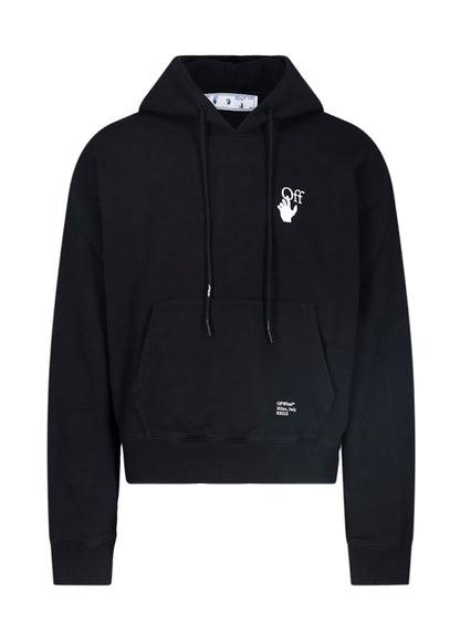 OFF-WHITE Oversized Caravaggio Saint Jerome Writing Arrows Hoodie Black