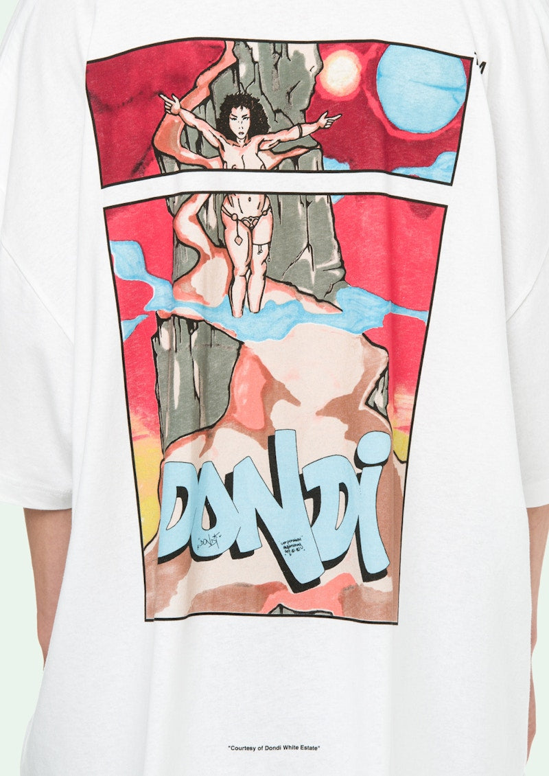 OFF-WHITE Oversized Dondi White Woman T-shirt White/Multicolor