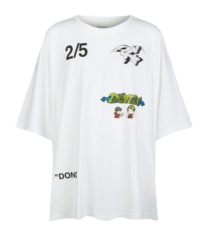 OFF-WHITE Oversized Dondi White Woman T-shirt White/Multicolor