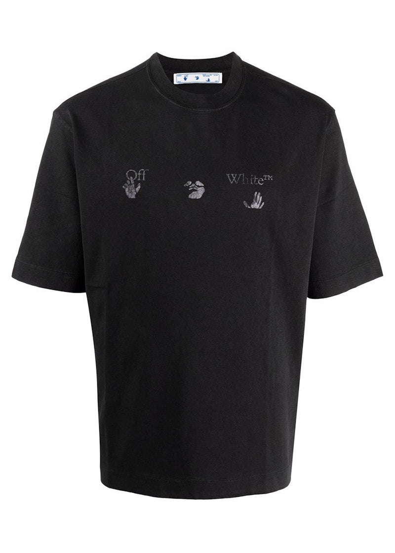 OFF-WHITE Oversized Drowning Logo Vintage T-Shirt Black