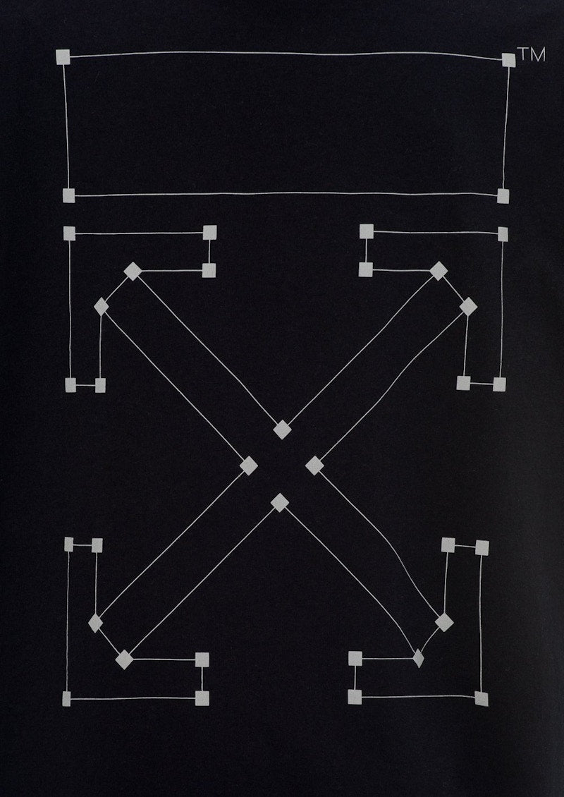 OFF-WHITE Oversized Fit Backbone T-shirt Black/White