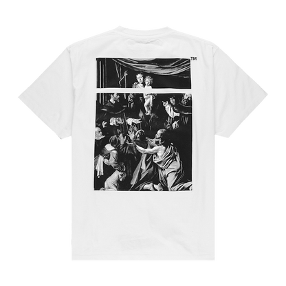 OFF-WHITE Oversized Fit Caravaggio Square T-shirt White/Black