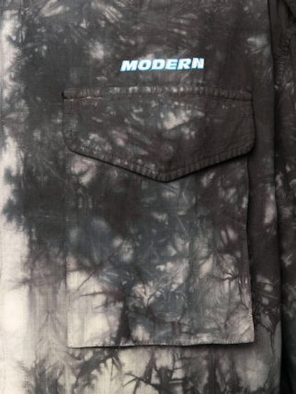 OFF-WHITE Oversized Fit Tie Dye Miltary Jacket Black