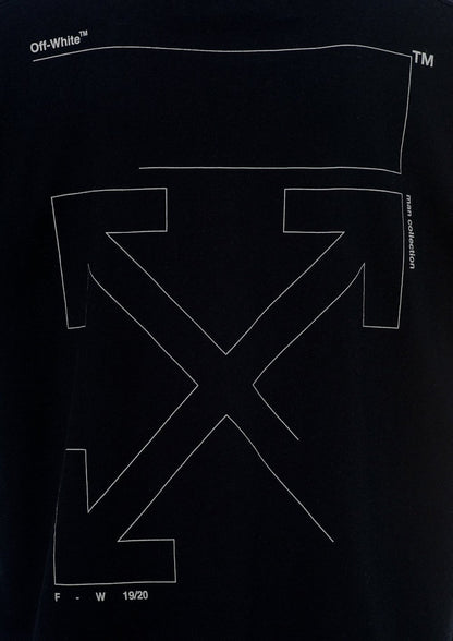 OFF-WHITE Oversized Fit Unfinished T-shirt Black/White