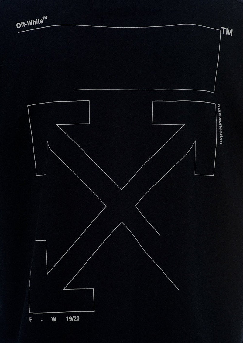 OFF-WHITE Oversized Fit Unfinished T-shirt Black/White