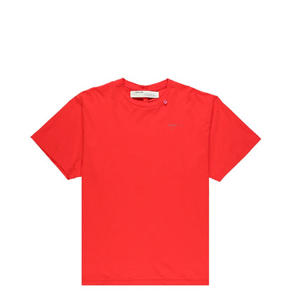 OFF-WHITE Oversized Fit Unfinished T-shirt Red/Silver
