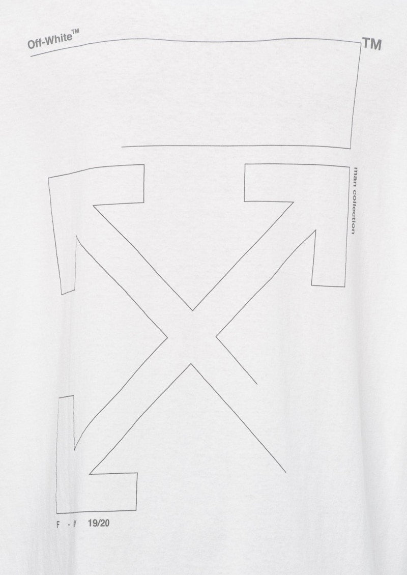 OFF-WHITE Oversized Fit Unfinished T-shirt White/Black