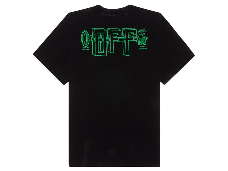 OFF-WHITE Oversized Fit Universal Key T-shirt Black/Green