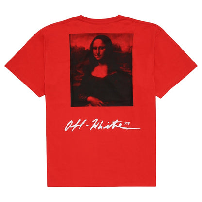 OFF-WHITE Oversized Monalisa Graphic Print T-shirt Red