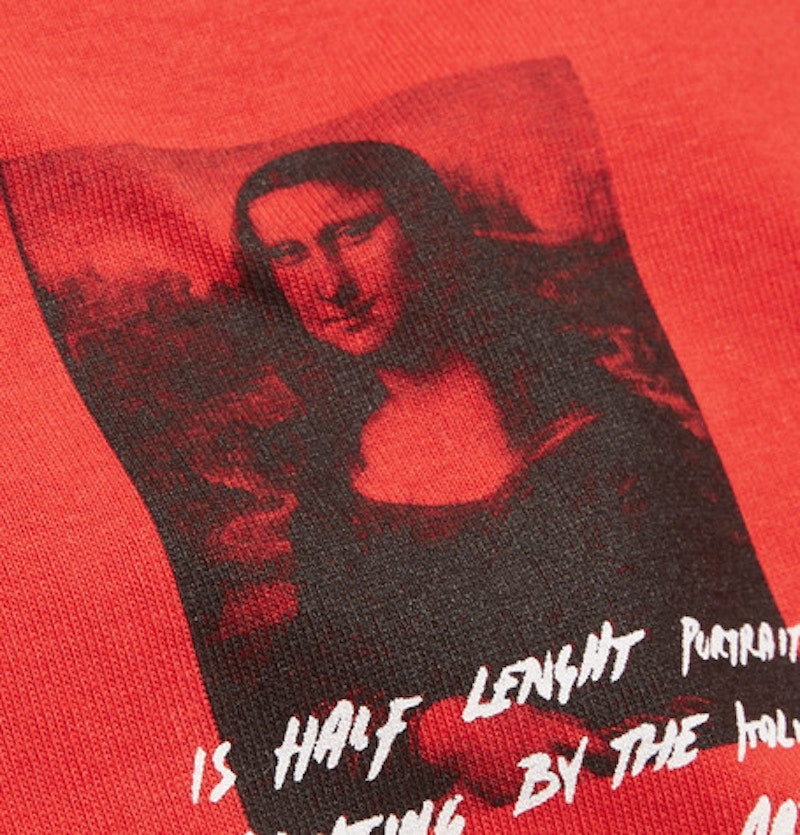 OFF-WHITE Oversized Monalisa Graphic Print T-shirt Red