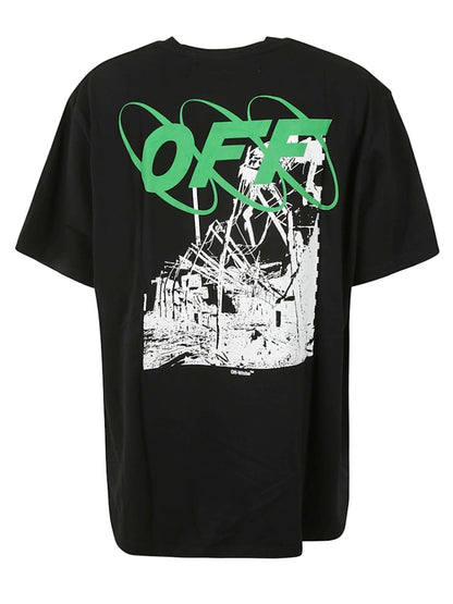 OFF-WHITE Oversized Ruined Factory T-shirt Black/White