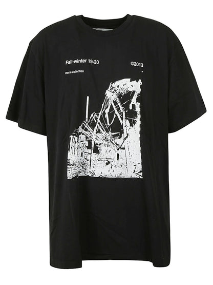 OFF-WHITE Oversized Ruined Factory T-shirt Black/White
