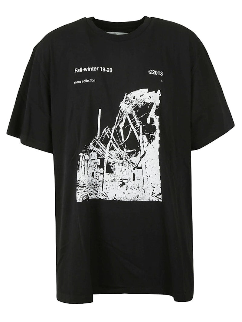 OFF-WHITE Oversized Ruined Factory T-shirt Black/White
