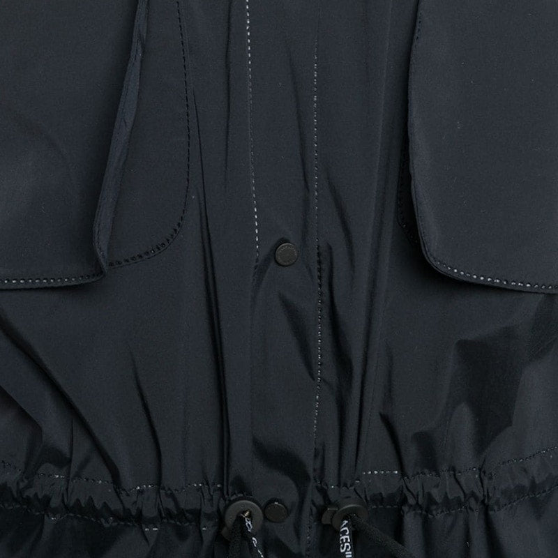 OFF-WHITE Oversized Utility Drawstring Logo Gilet Black/White