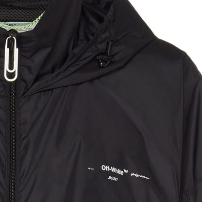 OFF-WHITE Oversized Windbreaker Jacket Black/White