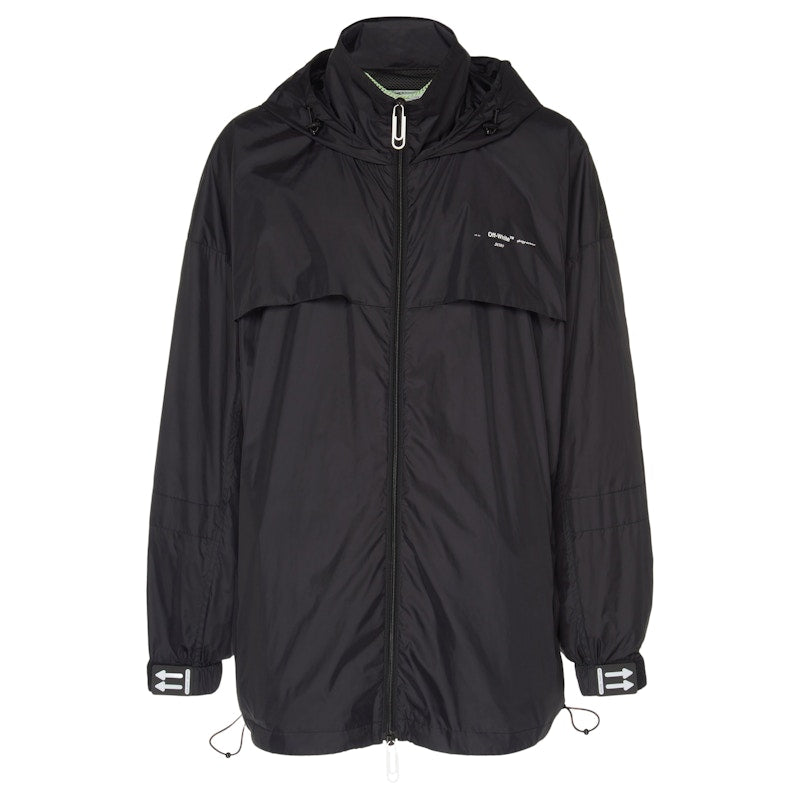 OFF-WHITE Oversized Windbreaker Jacket Black/White