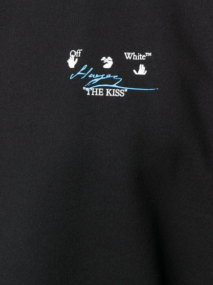 OFF-WHITE Overzied Fit The Kiss Sweatshirt Black/Beige/Light Blue