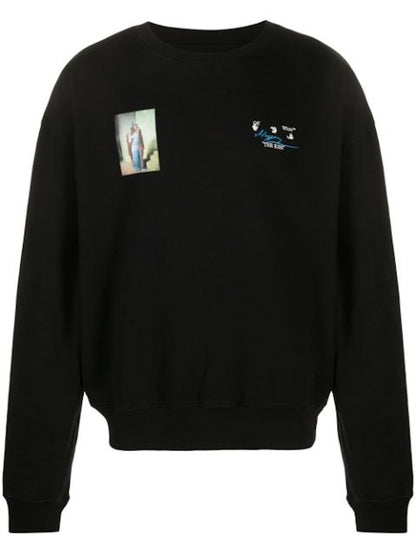 OFF-WHITE Overzied Fit The Kiss Sweatshirt Black/Beige/Light Blue