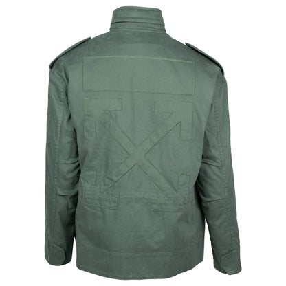 OFF-WHITE Padded Military Field Jacket Military Green/White